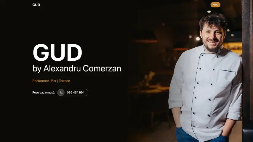 GUD Restaurant Website Design