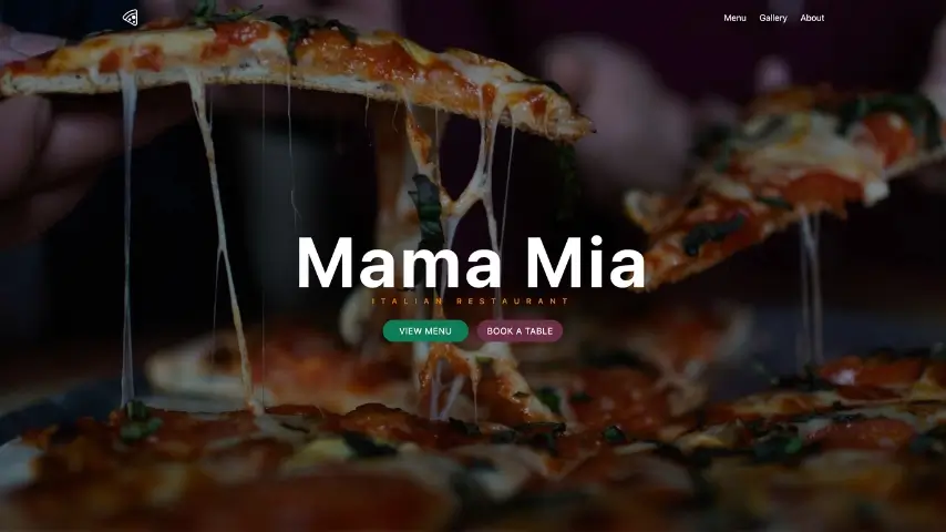 Mama Mia Website Design